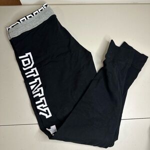 Victoria's Secret Pink Nation Skinny Jogger Leggings Size Medium Black White